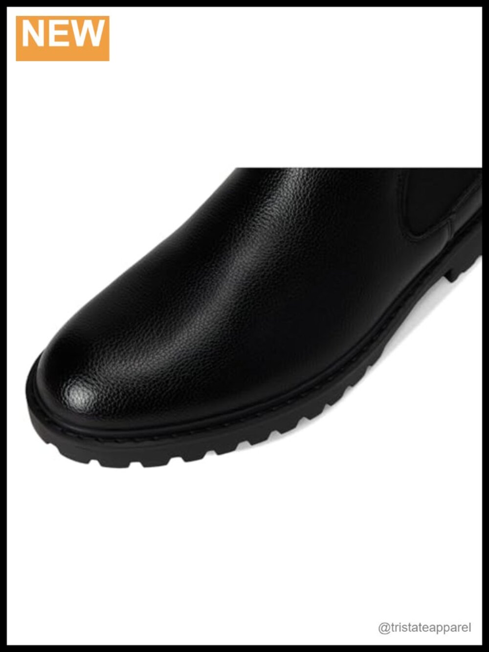 Hands-Free Step-In Ankle Boots Faux Leather Round Toe Derby Style - Picture 3 of 6